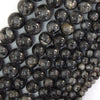 Natural Gray Labradorite Larvikite Round Beads 15