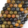 Natural Multicolor Agate Round Beads Gemstone 15