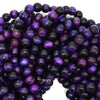 AA Purple Tiger Eye Round Beads Gemstone 15