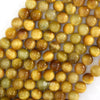 AA Gold Tiger Eye Round Beads Gemstone 15