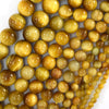 AA Gold Tiger Eye Round Beads Gemstone 15