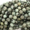 Natural Blue Kiwi Jasper Round Beads 15