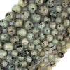 Natural Blue Kiwi Jasper Round Beads 15