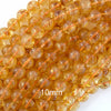 AAA Natural Yellow Citrine Round Beads Gemstone 15