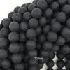 Matte Faceted Black Onyx Round Beads Gemstone 14.5
