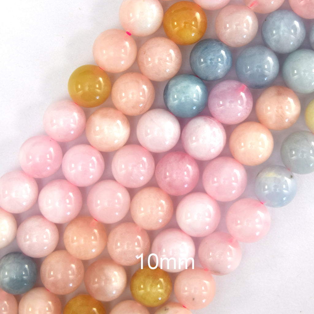 Natural Morganite Round Beads Gemstone 15.5" Beryl 4mm 6mm 8mm 10mm S1