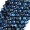 AA Blue Kyanite Round Beads Gemstone 15.5