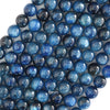AA Blue Kyanite Round Beads Gemstone 15.5