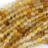 Natural Golden Healer Quartz Round Beads Gemstone 15.5