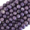 Natural Purple Lepidolite Round Beads Gemstone 15