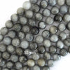 Natural Gray Hawk Eye Round Beads 15.5