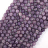 Natural Faceted Purple Lepidolite Round Beads Gemstone 15