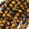 Natural Faceted Tiger Eye Round Beads Gemstone 14.5