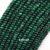 Natural Green Malachite Rondelle Button Beads Gemstone 15