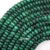 Natural Green Malachite Rondelle Button Beads Gemstone 15