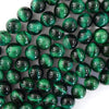 AA Green Tiger Eye Round Beads Gemstone 15.5