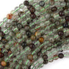 Natural Green Phantom Quartz Round Beads Gemstone 15.5