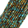 Natural Genuine Brown Green Blue Turquoise Round Beads 15.5