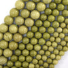 Natural African Matcha Green Jasper Round Beads 15