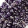 Natural Purple Dog Tooth Chevron Amethyst Round Beads 15.5