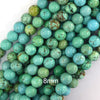 Greenish Blue Turquoise Round Beads Gemstone 15