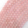 Natural Madagascar Pink Rose Quartz Round Beads 15.5