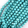 Blue Turquoise Round Beads Gemstone 15