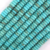 Light Blue Turquoise Rondelle Button Beads 15.5