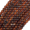 Natural Orange Hessonite Garnet Round Beads Gemstone 15