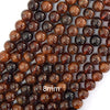 Natural Orange Hessonite Garnet Round Beads Gemstone 15