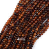 Natural Orange Hessonite Garnet Round Beads Gemstone 15