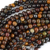 Natural Dark Brown Tiger Iron Round Beads Gemstone 15