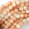 Natural Peach Aventurine Round Beads Gemstone 15