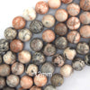 Natural Pink Zebra Jasper Round Beads Gemstone 15