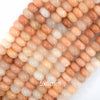 Natural Peach Aventurine Rondelle button Beads 15
