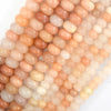 Natural Peach Aventurine Rondelle button Beads 15