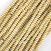Natural Cream River Stone Rondelle Button Beads 15