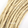 Natural Cream River Stone Rondelle Button Beads 15