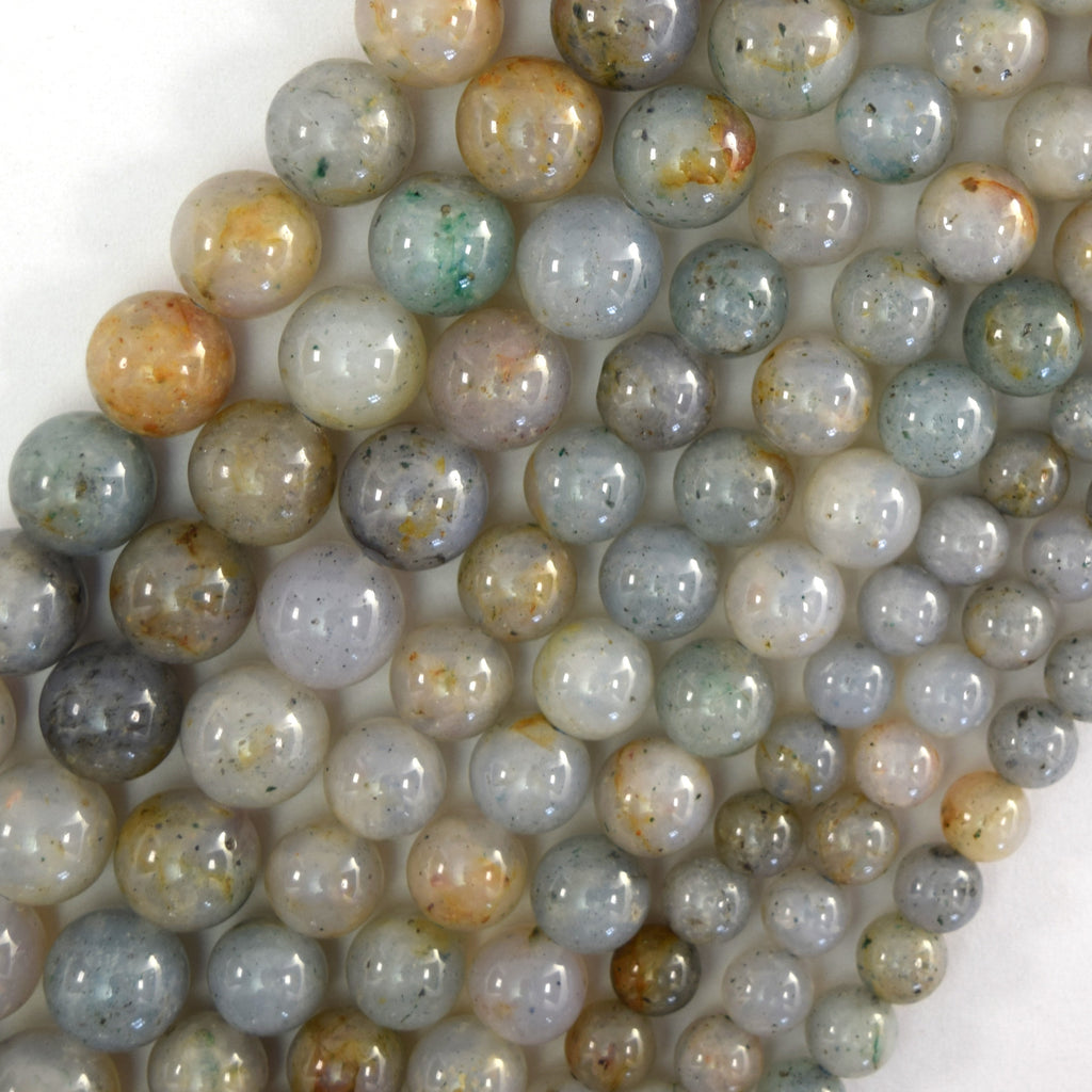 Natural Light Blue Opal Round Beads Gemstone 15" Strand 6mm 8mm 10mm