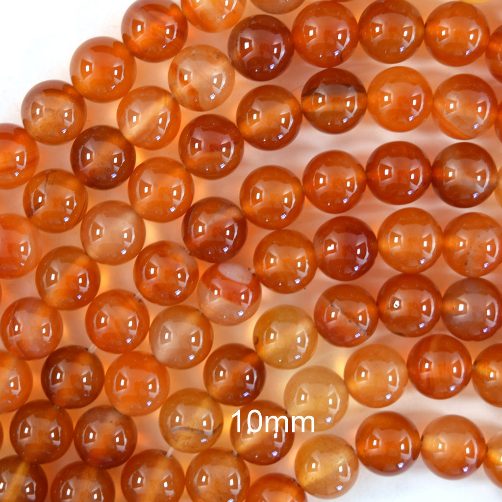 Natural Carnelian Round Beads Gemstone 15" Strand 4mm 6mm 8mm 10mm 12mm S1