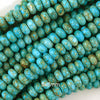 Light Blue Sea Sediment Jasper Rondelle Beads 15.5