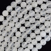 Natural White Selenite Round Beads Gemstone 15