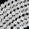 Natural White Selenite Round Beads Gemstone 15
