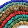 10mm - 18mm Graduated Turquoise Disc Button Beads 15.5