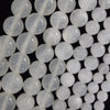 Natural White Selenite Round Beads Gemstone 15