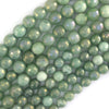 Mystic Titanium Faceted Green Aventurine Round Beads 15