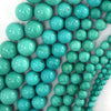 Green Turquoise Round Beads Gemstone 15.5
