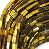 4mm hematite side tube beads 16