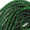 Faceted Emerald Green Jade Rondelle Button Beads 15