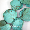 45-50mm greenish blue turquoise freeform slab slice nugget beads 15